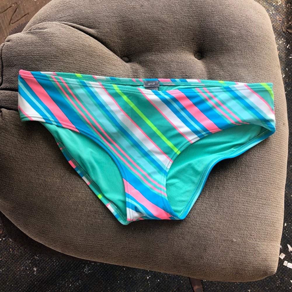 Aerie Striped Hipster Bikini Bottoms Size Medium